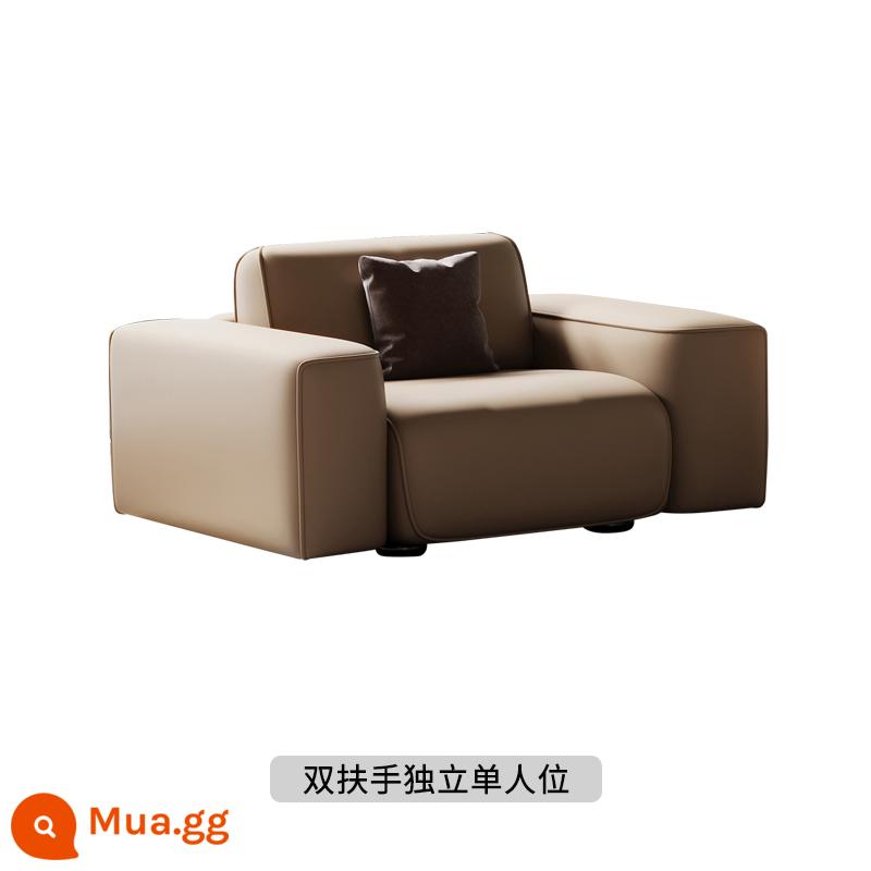 Sofa da đơn giản phòng khách Căn hộ nhỏ tối giản trong khối đậu phụ đỏ Nordic thẳng, gió im lặng, ba người, bốn người - Nhận xét về màu ghế đơn độc lập có tay vịn đôi