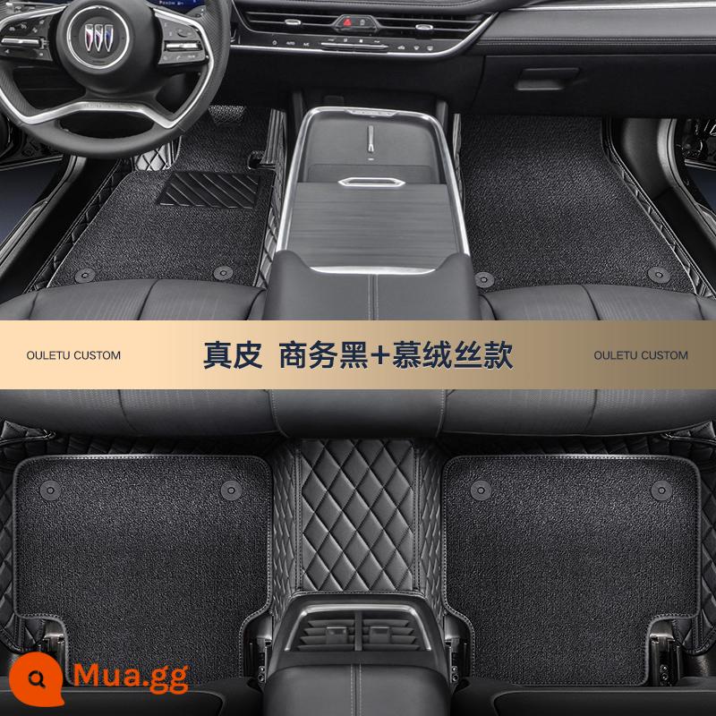 Rongerbuick Regal Junyue Weilang Angkewei Yinglang Angkola thảm ô tô bao quanh hoàn toàn màu xanh vi mô bảy chỗ - Màu đen doanh nhân + lụa la [Da thật + hai lớp]