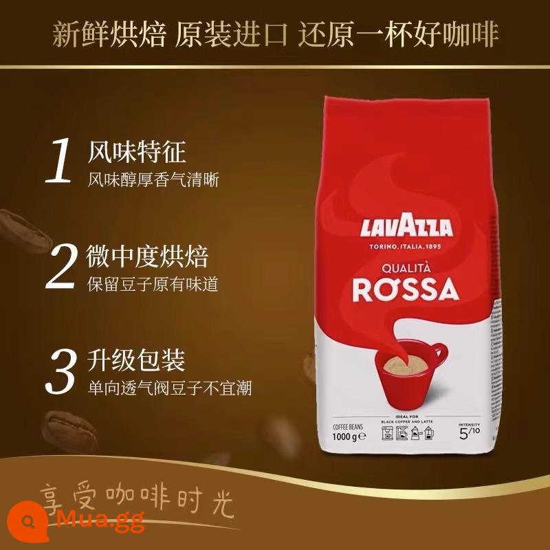 Hạt cà phê Lavazza êm dịu và cực đậm đà, cà phê espresso nhập khẩu chính hãng Lavazza Ý 1kg bột xay - Rosa đỏ 6 gói/hộp