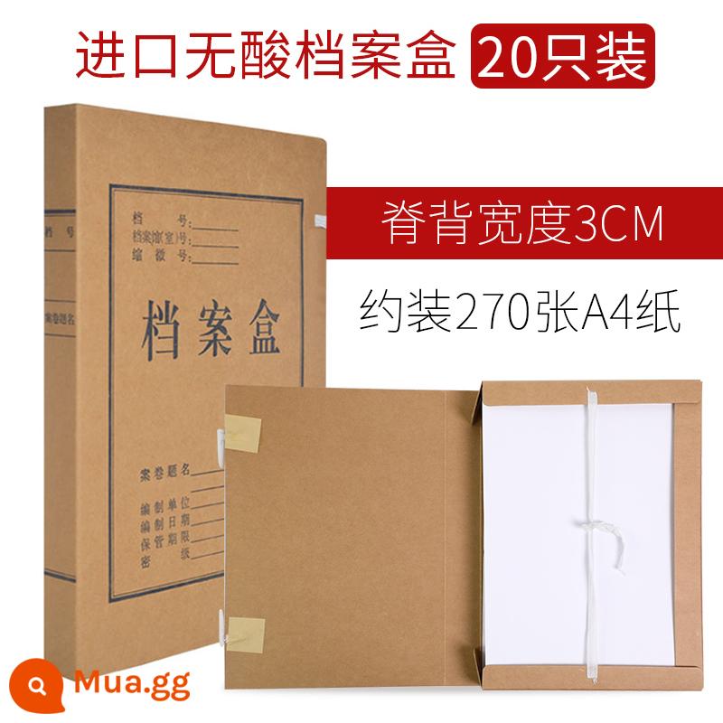 50 hộp đựng hồ sơ hộp dữ liệu hồ sơ giấy kraft hộp lưu trữ a4 nhập khẩu hộp hồ sơ giấy dày không chứa axit dung lượng lớn tùy chỉnh in logo tùy chỉnh văn phòng phẩm văn phòng chứng từ kế toán tùy chỉnh - 20 mẫu nhập khẩu cực dày không chứa axit/3cm