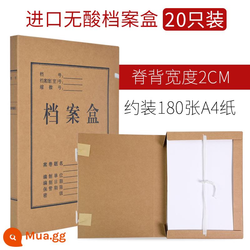 50 hộp đựng hồ sơ hộp dữ liệu hồ sơ giấy kraft hộp lưu trữ a4 nhập khẩu hộp hồ sơ giấy dày không chứa axit dung lượng lớn tùy chỉnh in logo tùy chỉnh văn phòng phẩm văn phòng chứng từ kế toán tùy chỉnh - 20 mẫu nhập khẩu cực dày không chứa axit/2cm