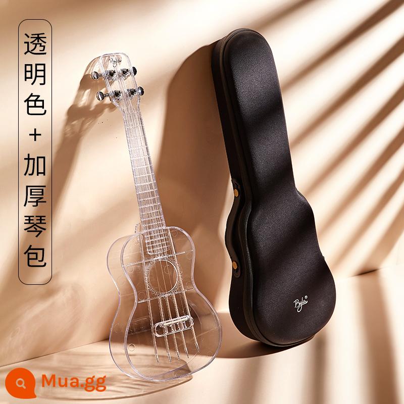 cega ukulele người mới bắt đầu 23 inch đàn ông và phụ nữ nhập cảnh chính thức hàng đầu cửa hàng ukulele đàn guitar nhỏ của trẻ em - Màu trong suốt 23 inch + Túi Eva