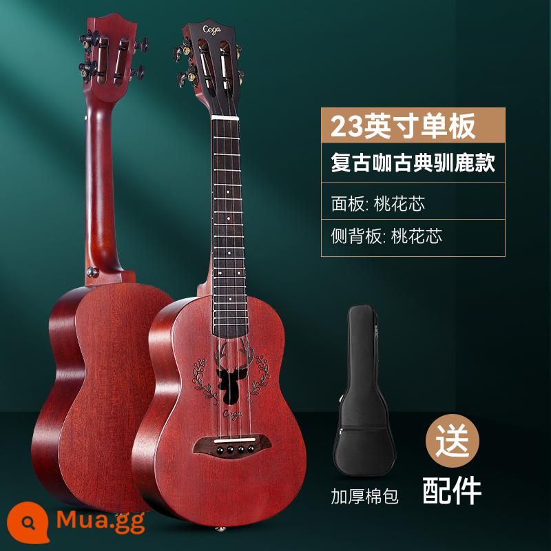 cega ukulele người mới bắt đầu 23 inch đàn ông và phụ nữ nhập cảnh chính thức hàng đầu cửa hàng ukulele đàn guitar nhỏ của trẻ em - Tuần lộc cổ điển cổ điển 23 inch + phụ kiện + túi biểu diễn