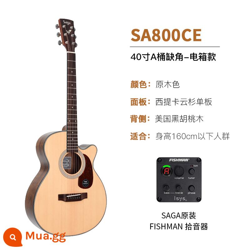 Giới thiệu đàn guitar Saga sf700 cho người mới bắt đầu chơi đàn guitar acoustic dân gian Saga 41 inch chính hãng được khuyên dùng cho bé trai và bé gái - Model hộp điện SA800CE/40 inch/cắt góc