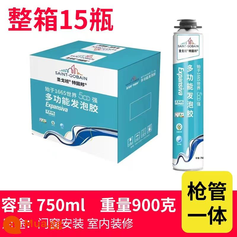 Ba cây chất tạo bọt bọt keo keo dán cửa và cửa sổ polyurethane độ nhớt cao xây dựng khe hở cửa lấp đầy toàn bộ hộp - Keo xốp đa năng 900g hộp 15 chai Saint-Gobain