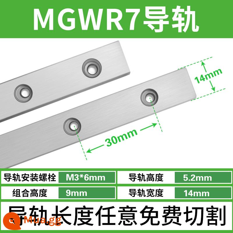 Ray trượt dẫn hướng tuyến tính thu nhỏ trong nước MGN/MGW/7C/9C/12C/15C/12H/9H/15H/7H - Ray dẫn hướng MGW7 100mm