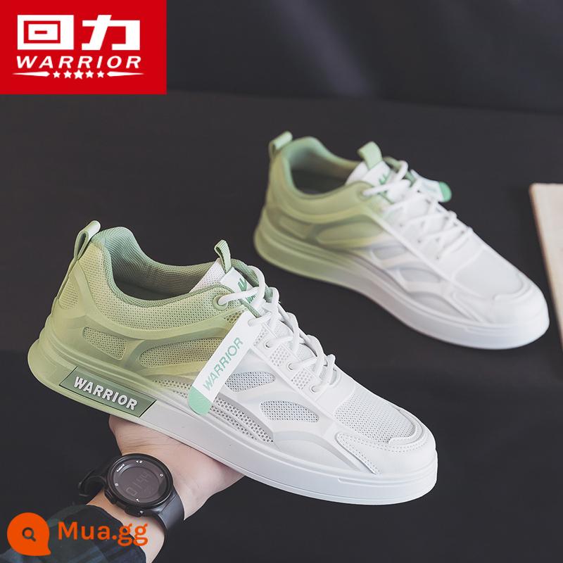 Kéo Lại Giày Nam Thoáng Khí Mùa Hè 2023 Mới Giày Thể Thao Lưới Nam Sneaker Nam Nhỏ Trắng Giày Nam - Trắng Xanh [Lưới thoáng khí]