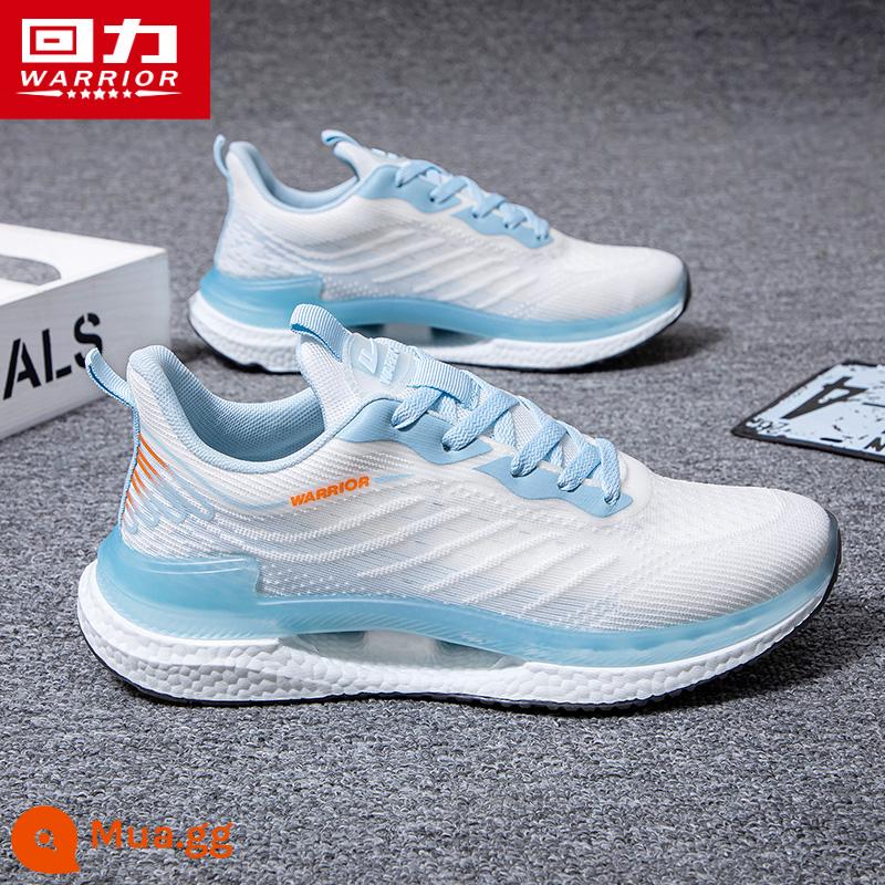 Kéo Lại Giày Nam Thoáng Khí Mùa Hè 2023 Mới Giày Thể Thao Lưới Nam Sneaker Nam Nhỏ Trắng Giày Nam - Trắng xanh 2991 [Lưới thoáng khí]