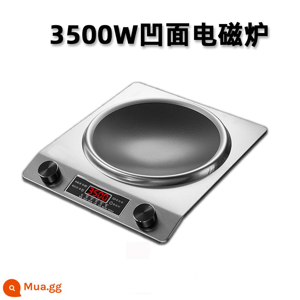 Bếp điện từ hộ gia đình lõm công suất cao 3500W bếp từ dữ dội xào bếp đặc biệt nồi chống thấm nước bếp - Bếp điện từ đơn lõm bạc 3500W