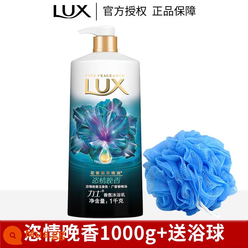 Sữa tắm lux sữa tắm nam nữ nước hoa thơm lâu size lớn sữa tắm tạo bọt hàng hiệu chính hãng - Hương thơm buổi tối mê hoặc 1000g + bóng tắm miễn phí