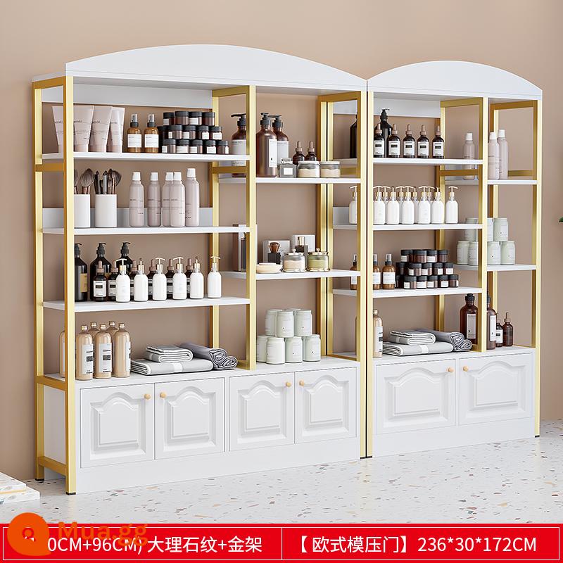 Tủ trưng bày mỹ phẩm thẩm mỹ viện chăm sóc da kệ trưng bày shop tủ kệ trưng bày sản phẩm kệ kệ shop mẹ và bé - [Mẫu đúc kết hợp] Khung bạch kim ấm áp 96+140