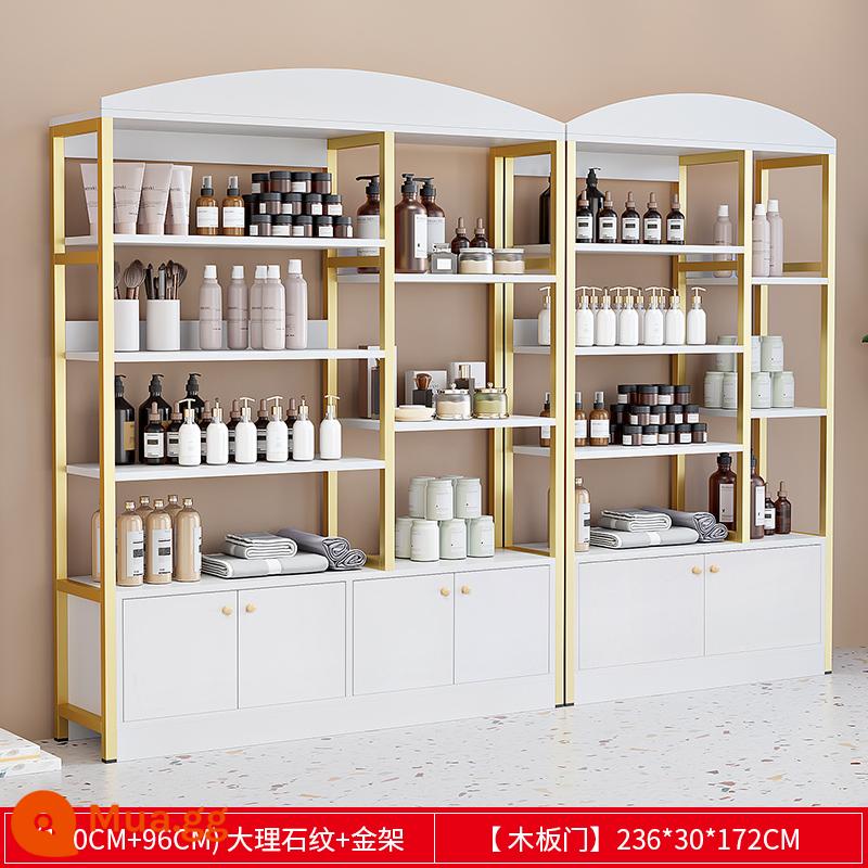 Tủ trưng bày mỹ phẩm thẩm mỹ viện chăm sóc da kệ trưng bày shop tủ kệ trưng bày sản phẩm kệ kệ shop mẹ và bé - [Mẫu kết hợp] Khung bạch kim ấm áp 96+140