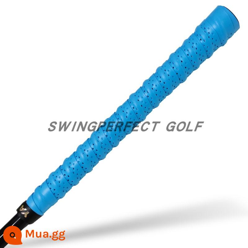 Hai màu keel tay cầm câu lạc bộ golf keo đấm dây đeo chống trượt thấm hút mồ hôi da thoáng khí chống mài mòn nhiều màu - Màu xanh nhạt