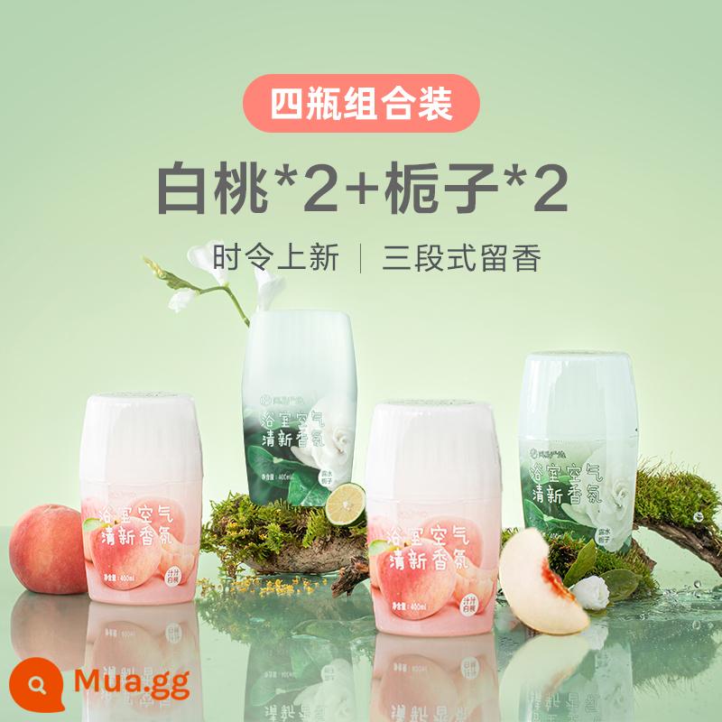 Netease Yanxuan không khí phòng tắm hương thơm tươi mát 4 chai khử mùi trong nhà khử mùi quần áo xịt khử mùi hiện vật - [4 Chai Giá Trị Lớn] Đào Trắng*2+Gardenia*2