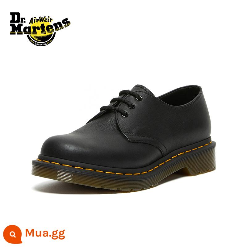 Giày Martin 3 lỗ Dr.Martens Martin 1461 phong cách Anh quốc cổ điển khí chất vải thiều nữ - đen