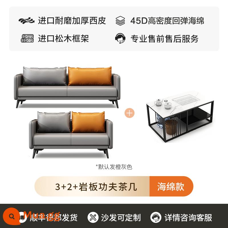 Sofa văn phòng bàn cà phê kết hợp phòng tiếp tân kinh doanh ba người đơn nhỏ đơn giản sofa văn phòng hiện đại - [Mẫu xốp tiêu chuẩn] Bàn cà phê 3+2+ pha trà Kung Fu Hàng chính hãng có giá rẻ hơn so với hàng cùng loại.