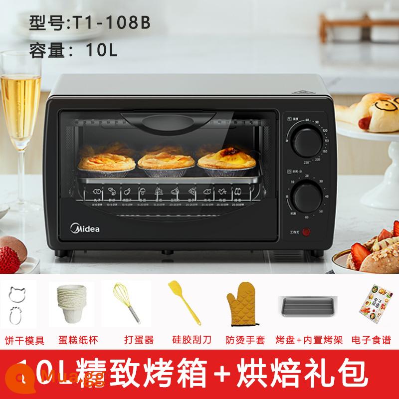 Lò Nướng Midea Gia Đình Lò Nướng Điện Nhỏ 10 Lít Đa Năng Máy Làm Nướng Mini Hấp Tự Động Hoàn Toàn Mới 2022 - Túi đựng quà làm bánh màu đen +