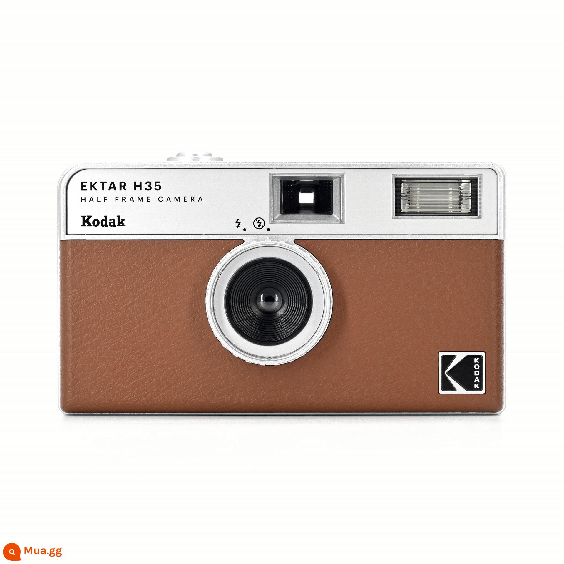 Máy ảnh trục bên phim nửa lưới Spot KODAK EKTAR H35 135 phim không dùng một lần có thể chụp 72 ảnh - Máy ảnh độc lập màu nâu + 36 cuộn phim + pin