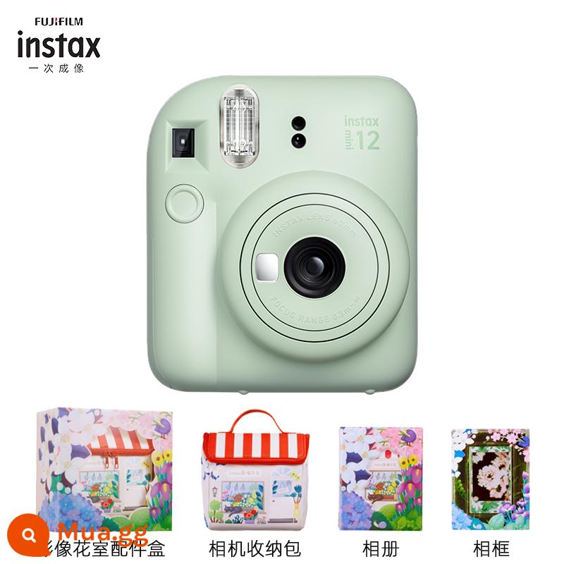 Máy ảnh Fuji Li Polaroid mini12 nam nữ học sinh dễ thương camera mini11 7+ nâng cấp chụp làm đẹp thông minh - Mint Green Đăng ảnh và nhận ốp lưng bảo vệ