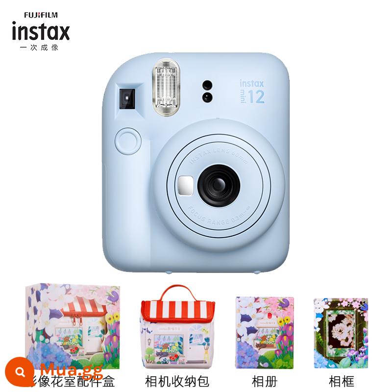 Máy ảnh Fuji Li Polaroid mini12 nam nữ học sinh dễ thương camera mini11 7+ nâng cấp chụp làm đẹp thông minh - Hydrangea Blue Post hình ảnh và nhận được một vỏ bảo vệ