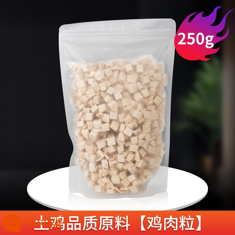 Gà khô đông lạnh 750g Cat Snacks chất béo dinh dưỡng, phô mai, chó cưng vào mèo con, ức gà, xô gia đình - 250g gà viên đóng túi (nguyên liệu chất lượng gà địa phương)