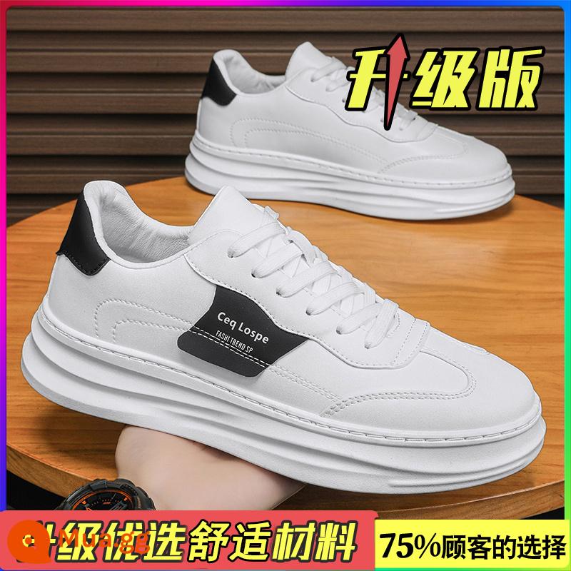 Nam Thu Đông Giày Da Đen Giày Thể Thao Sneaker Đầu Bếp Công Việc Nhà Bếp Chống Thấm Nước Chống Trơn Trượt Bảo Hộ Lao Động Giày Hợp Thời Trang - Trắng (nâng cấp)