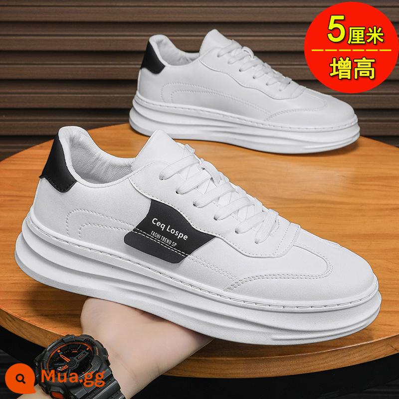 Nam Thu Đông Giày Da Đen Giày Thể Thao Sneaker Đầu Bếp Công Việc Nhà Bếp Chống Thấm Nước Chống Trơn Trượt Bảo Hộ Lao Động Giày Hợp Thời Trang - Trắng (đệm tăng cường)