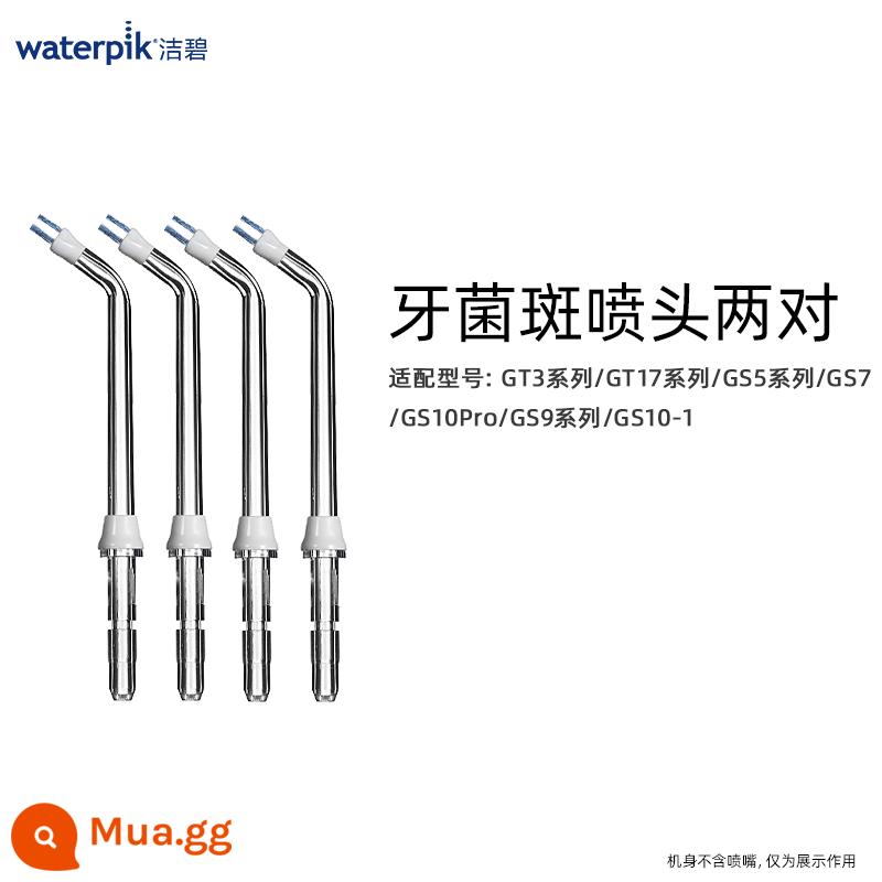 Máy súc miệng Waterpik, máy làm sạch răng, phụ kiện máy tăm nước, đầu phun tiêu chuẩn, đầu phun chỉnh nha JT-100E - 2 cặp đầu phun mảng bám