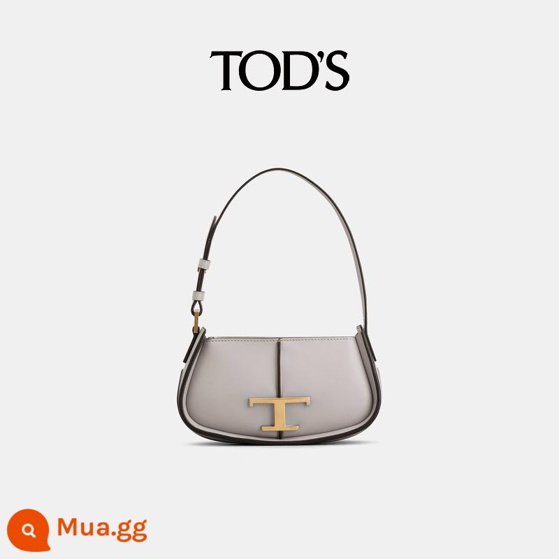 [Quà Năm Mới] TOD'S Đầu Xuân Sản Phẩm Mới Túi Nữ T TIMELESS Túi Yên Ngựa Túi Sát Nách Túi Đeo Vai - xám