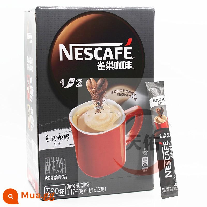 Nescafé 1+2 Instant Mellow Hương Vị Nguyên Bản Ăn Liền Ba Trong Một Ít Đường 15g Que 100 Gói Đơn Giản Nhiều Hương Vị - Hộp đặc biệt 13g*90 gói*1 hộp