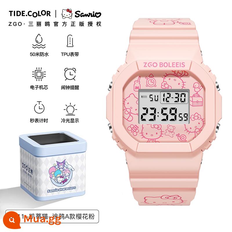 Tidecolor khớp Hello Watch đồng hồ nữ trung học cơ sở - [Chính hãng] Bột vẽ graffiti 8611-Xin chào