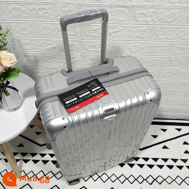 Xuất Khẩu Hộp Mới Vali 20 Inch Nội Trú 26 Đa Năng Bánh Xe Vali Dây Kéo Mô Hình Xe Đẩy Học Sinh Dành Cho Nữ - bạc