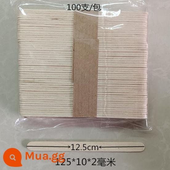 Hot-bán cấp thực phẩm ice cream stick popsicle stick popsicle stick thanh gỗ mô hình que kem thủ công thanh 100 miễn phí vận chuyển - 125*10*2mm 100 miếng