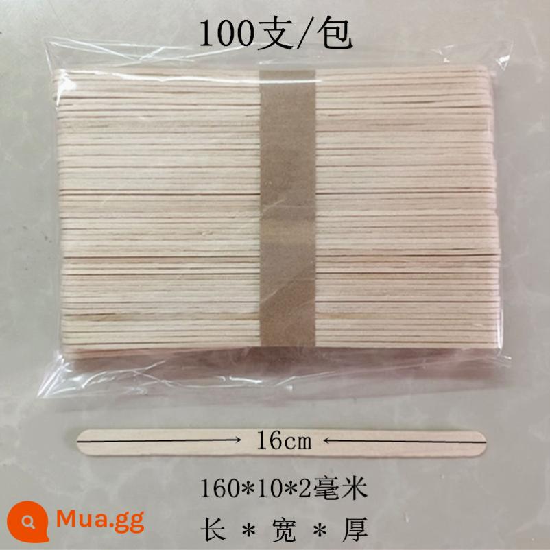 Hot-bán cấp thực phẩm ice cream stick popsicle stick popsicle stick thanh gỗ mô hình que kem thủ công thanh 100 miễn phí vận chuyển - 160*10*2mm 100 miếng