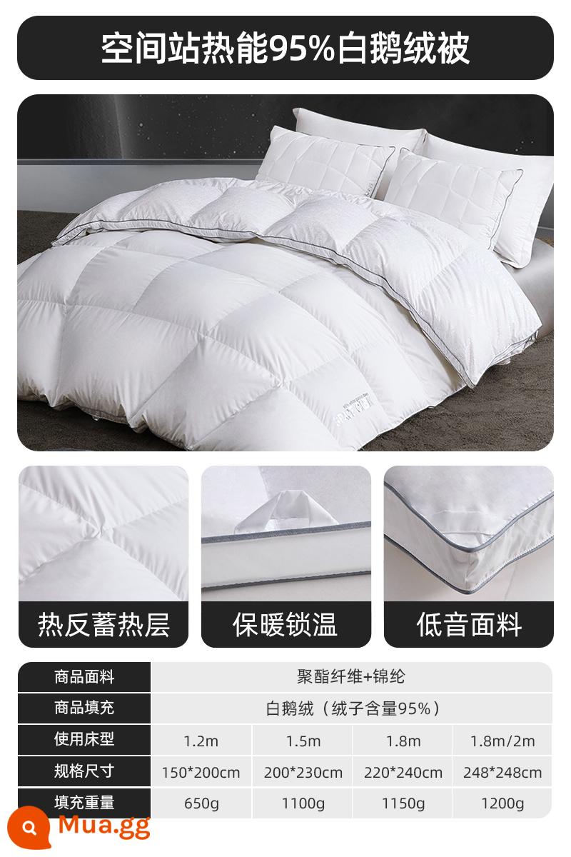 Mengjie Space Down Quilt 95 chăn bông ngỗng trắng chăn mùa đông dày dặn và ấm áp ký túc xá sinh viên lõi chăn máy lạnh đơn và đôi - ✨Chăn bông mùa đông dày [khóa nhiệt độ hai chiều kiểu trạm vũ trụ bên trong và bên ngoài + dải chống trượt lõi chăn + lông ngỗng trắng 95% + vải im lặng] chăn lông ngỗng trắng 95% của trạm vũ trụ