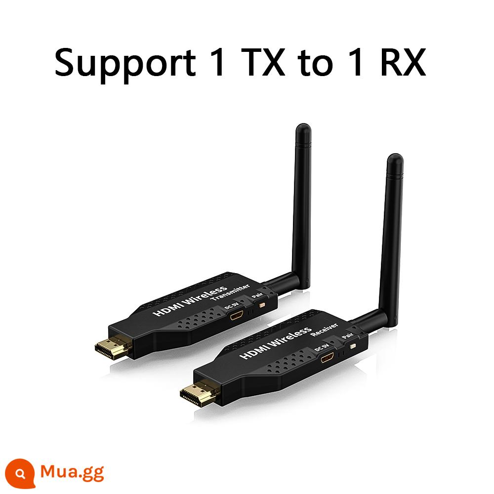 Bộ mở rộng không dây HDMI, truyền video độ phân giải cao, bộ phát không dây 50 mét, một lần chụp, nhiều bộ thu, máy chiếu cùng màn hình - Không dây 50 mét 1 máy phát + 1 máy thu