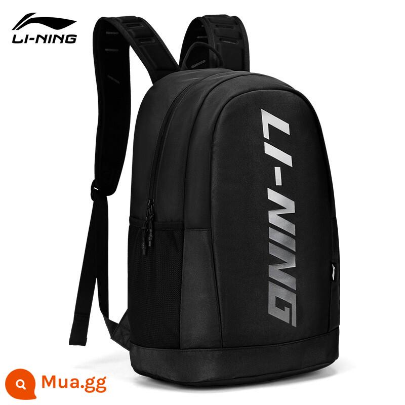 Ba lô Li Ning ba lô thể thao học sinh sức chứa lớn cặp học sinh nam nữ cùng phong cách thời trang du lịch giải trí ba lô máy tính - Đen[YBST089-1/ABSS225-1]