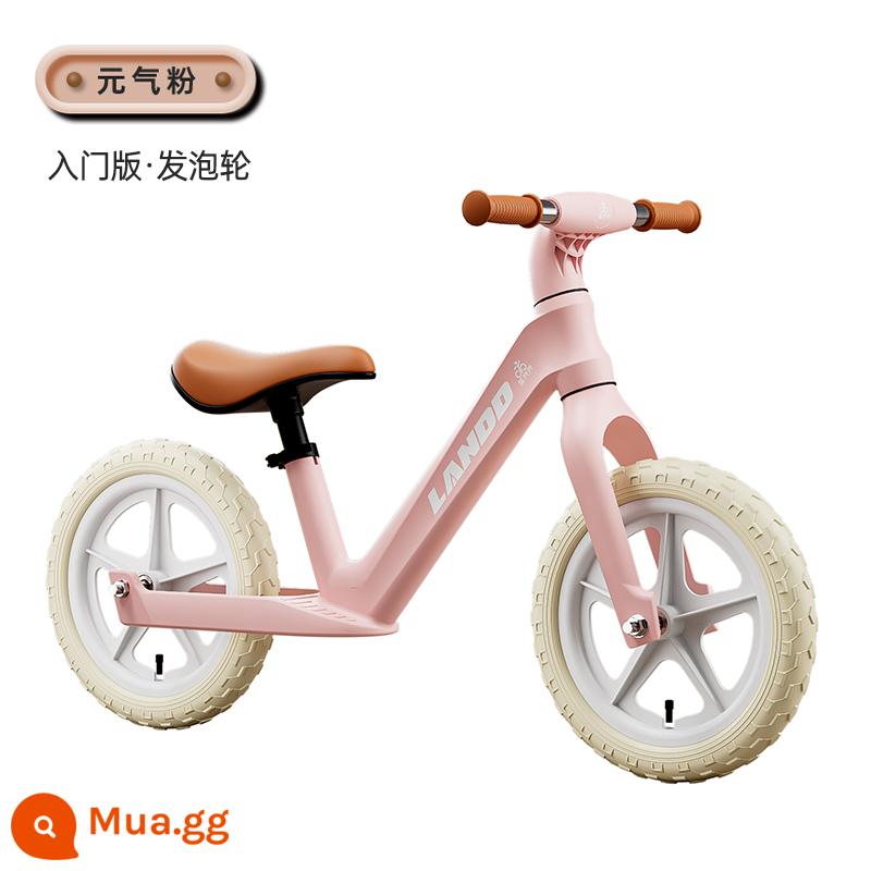 Xe thăng bằng doudou trẻ em màu xanh không có bàn đạp 1-3-6 tuổi 2 trẻ em xe trượt scooter đồ chơi xe cho bé xe trượt scooter - [Bột sức sống] 12 inch được nâng cấp và không cần bơm hơi, 2-6 tuổi