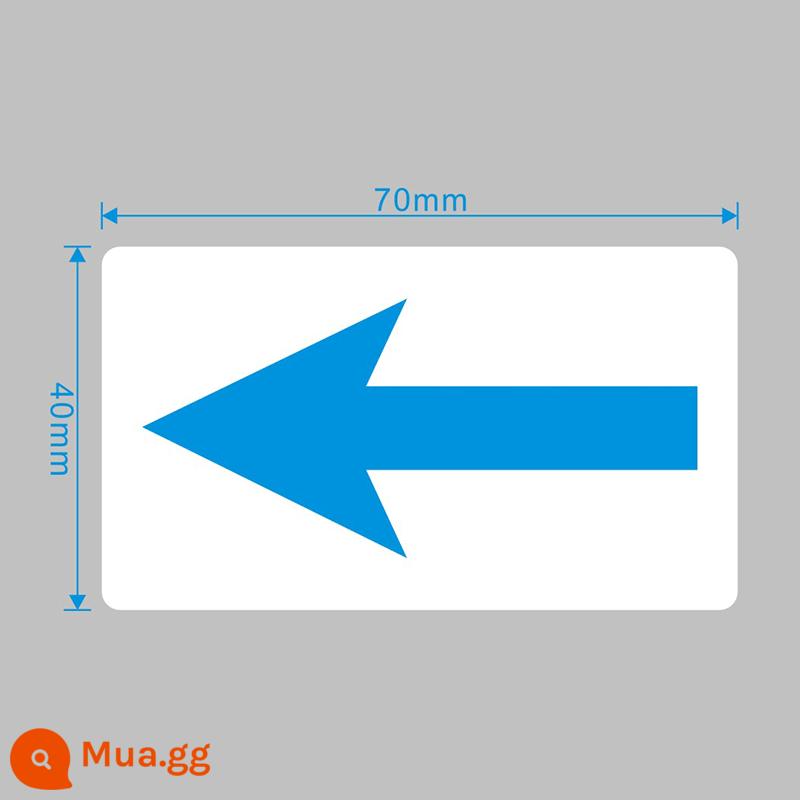 Mũi tên nhãn tự dính nhãn dán đánh dấu hướng màu đỏ dệt nhận dạng sản phẩm bị lỗi làm lại nhãn dán làm lại không đủ tiêu chuẩn - Màu xanh 7*4cm*500 tờ, giấy có độ dính tốt