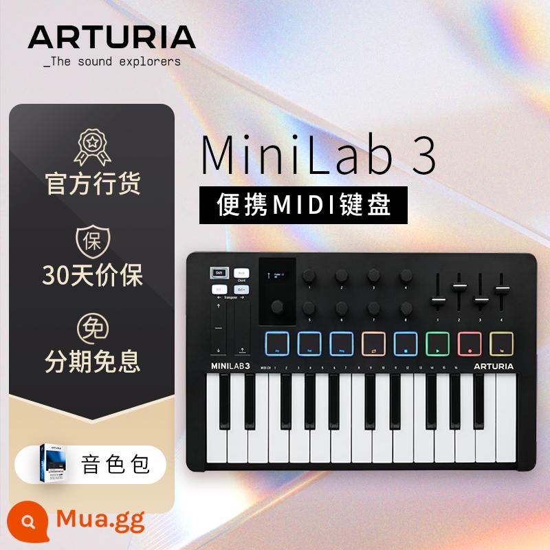 Arturia 25 phím MiniLab 3 bộ sắp xếp âm nhạc mới âm nhạc điện tử bộ điều khiển di động Bàn phím MIDI - Vận chuyển từ Quảng Châu [MiniLab 3 mẫu mới đen trắng thế hệ thứ ba] + âm thanh chân thực