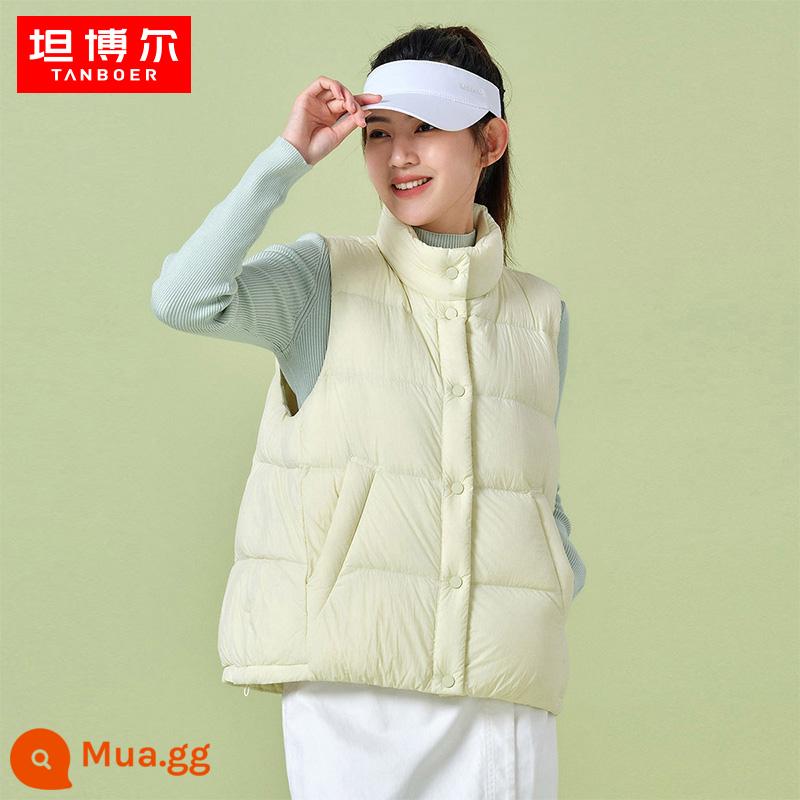 Tambor 2022 Mới Xuống Áo Vest Nữ Cổ Ngắn Đứng Cổ Đa Năng Áo Vest Áo Khoác Nhẹ - 9313 Xanh Miffy