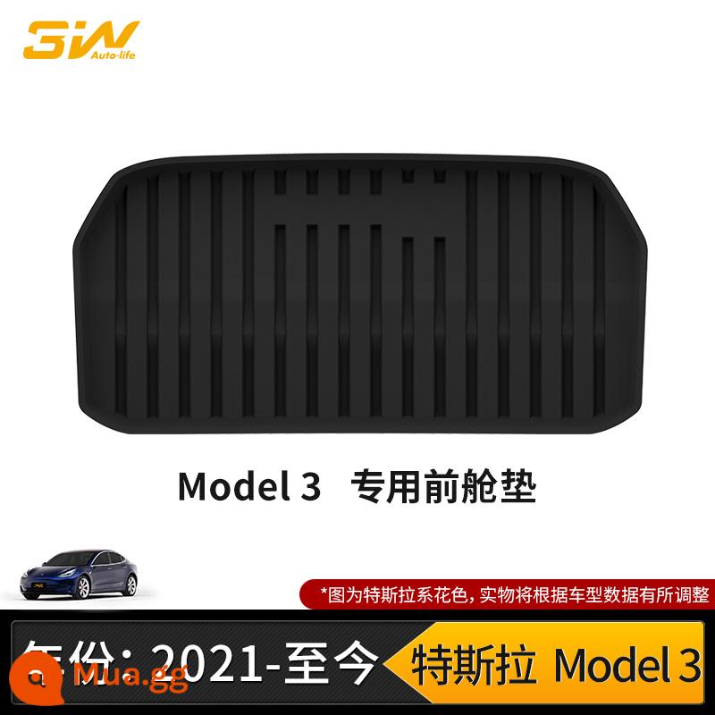 Thảm cốp xe TPE đầy đủ 3W phù hợp cho Tesla Model3 ModelY modelX S Edamame 3 thảm cốp xe - Đệm cabin phía trước MODEL 3 (21-23 mẫu)