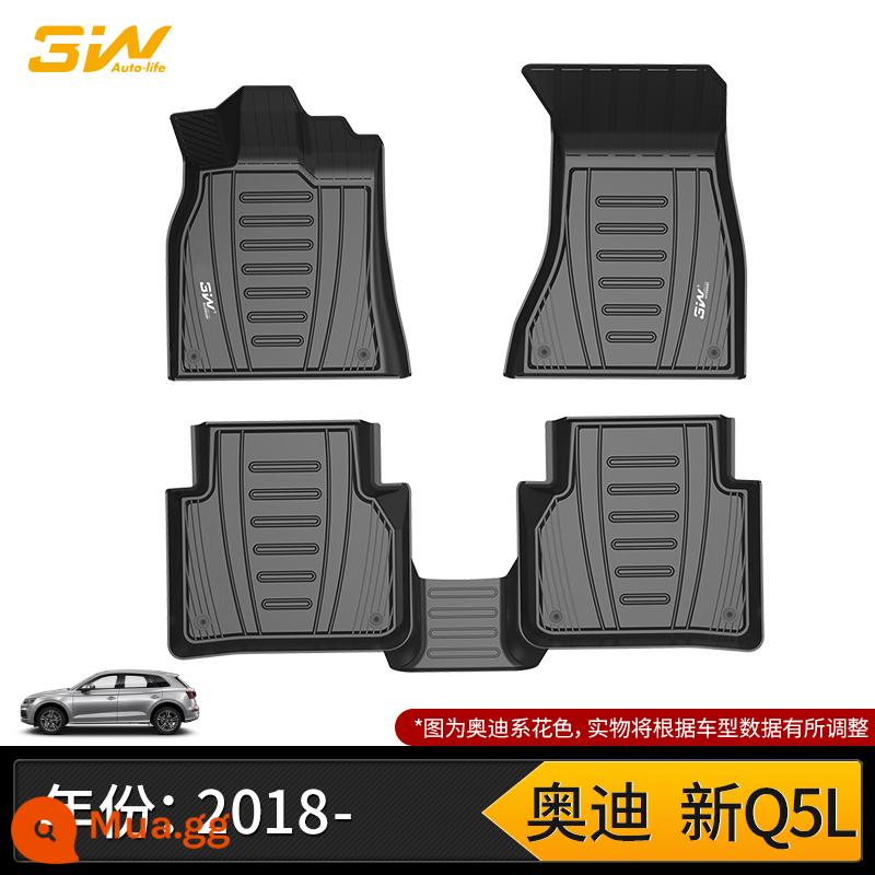 3W full TPE thích hợp cho thảm trải sàn Audi A3LA4L A6L A7L Q2L Q3Q4 Q5L Q7Q8 RS4 S3 - Thảm lót sàn toàn bộ TPE Q5L mới của Audi (mẫu 18-24)