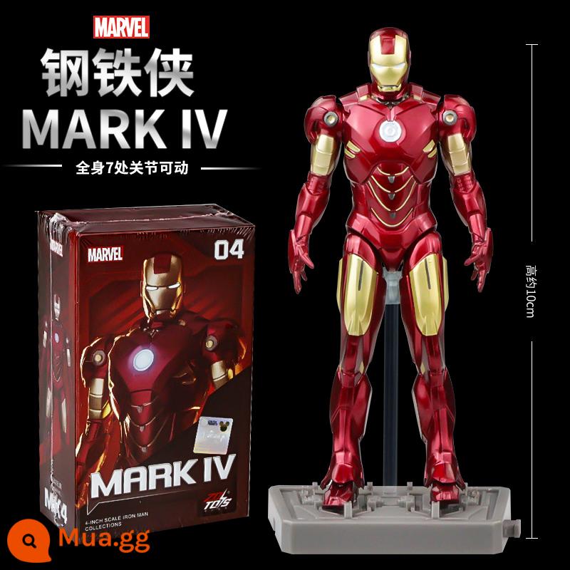 Mid -Motion Iron Man MK85 Di chuyển Puppet chính hãng Marvel Avengers Model Mô hình mô hình mô hình - [Iron Man MK4] Khoảng 10cm + đế