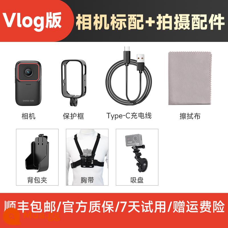 Chó Núi G20 Ngón Tay Cái Camera Hành Động Đi Xe Máy Đầu Ghi Mũ Bảo Hiểm 360 4K HD Chìm Camera Chống Nước - Phiên bản VLOG