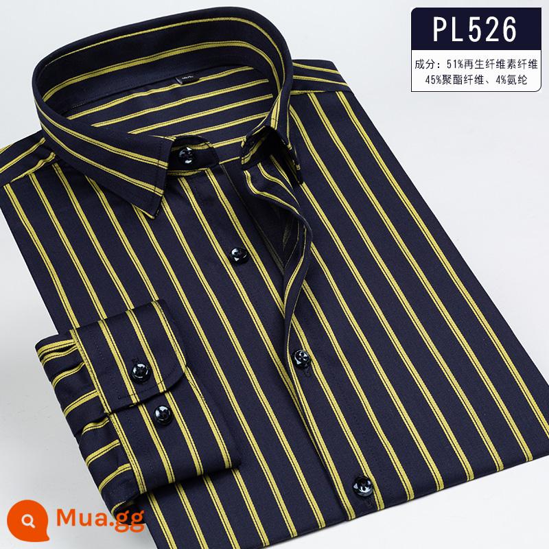 Ralph Lauren Polo Áo sơ mi mùa xuân, mùa thu, áo khoác cotton dài tay nam, áo khoác Oxford kiểu dáng doanh nhân, áo sơ mi sọc cotton không sắt - PL526