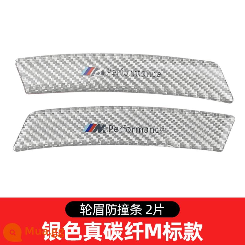 Thích hợp cho BMW cửa xe dải chống va chạm sợi carbon mới 5 series 3 series X1X3X4X5X6 sửa đổi bên ngoài trang trí dán - Sợi carbon [Hiệu suất M] [Phong cách bạc] Kiểu dáng ngắn