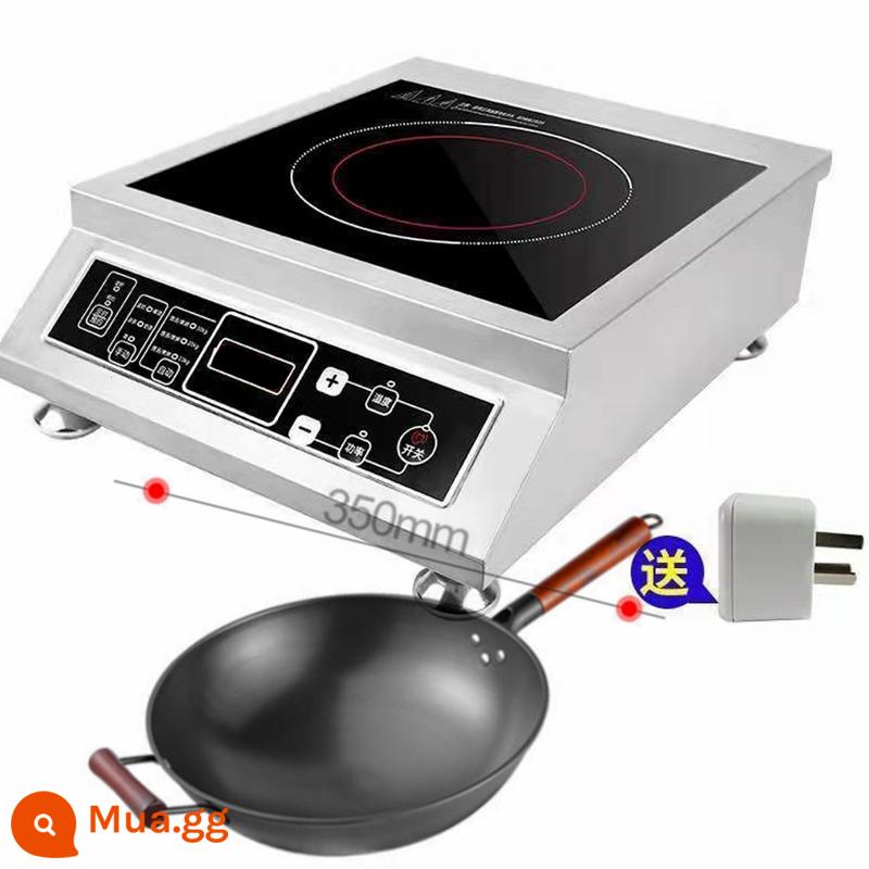 Hàng chính hãng gia dụng mặt lõm công suất cao 3500W cảm ứng đa năng tích hợp cảm ứng thời gian chảo rán - Flat 4200W+36 chảo [tất cả bằng thép không gỉ]