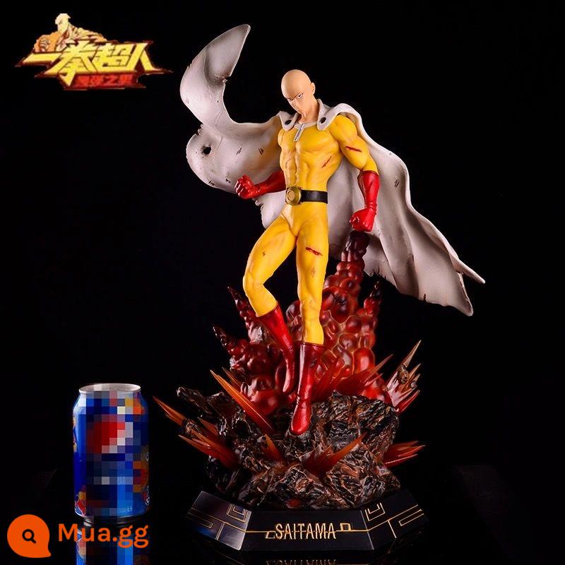 [Siêu lớn] LK One Punch Superman hand-made Saitama teacher GK hand-made tượng trang trí mô hình quà tặng - [Có thể chiếu sáng 44CM] One Punch Man đánh bại ngọc