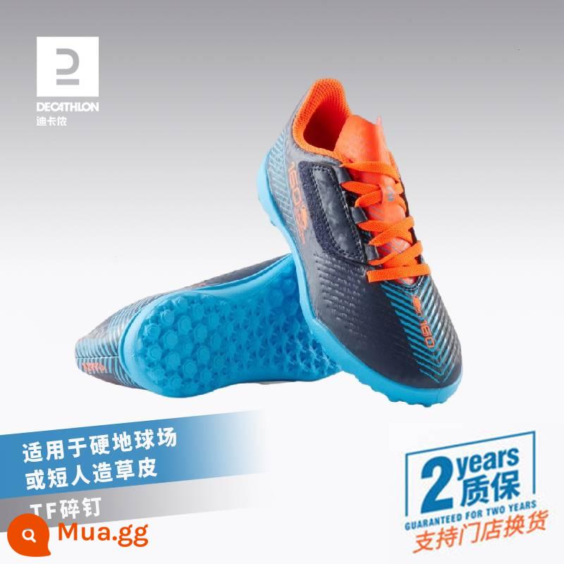 Decathlon Children's Bootball ENTRY - [TF Broken Nails] Màu xanh hải quân kiểu Velcro mới